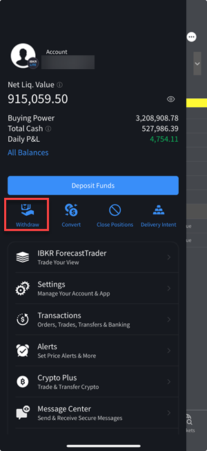 The withdraw button on the iPhone. 